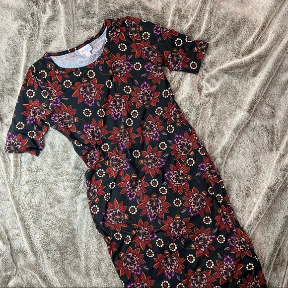 LuLaRoe Julia Dress Floral Print - Picture 1 of 4